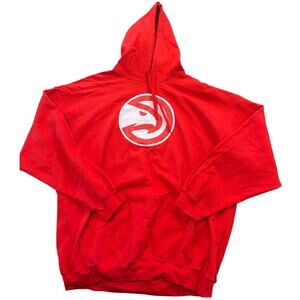 Atlanta Hawks Hoodie Mens 2XL Red NBA Basketball  Pullover Sweatshirt